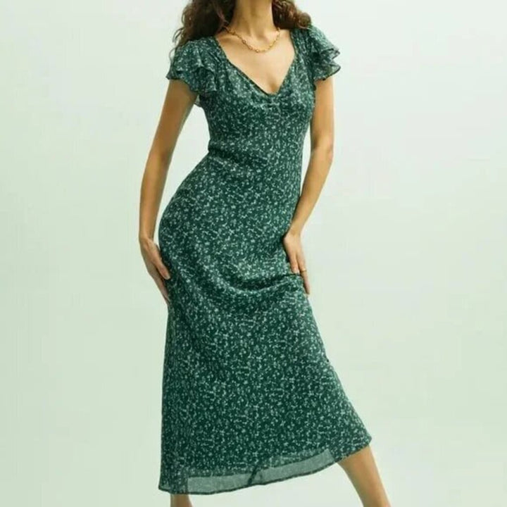 Reformation Lisola Dress in Rosemarie Green Floral - Size Medium(Retails $278)