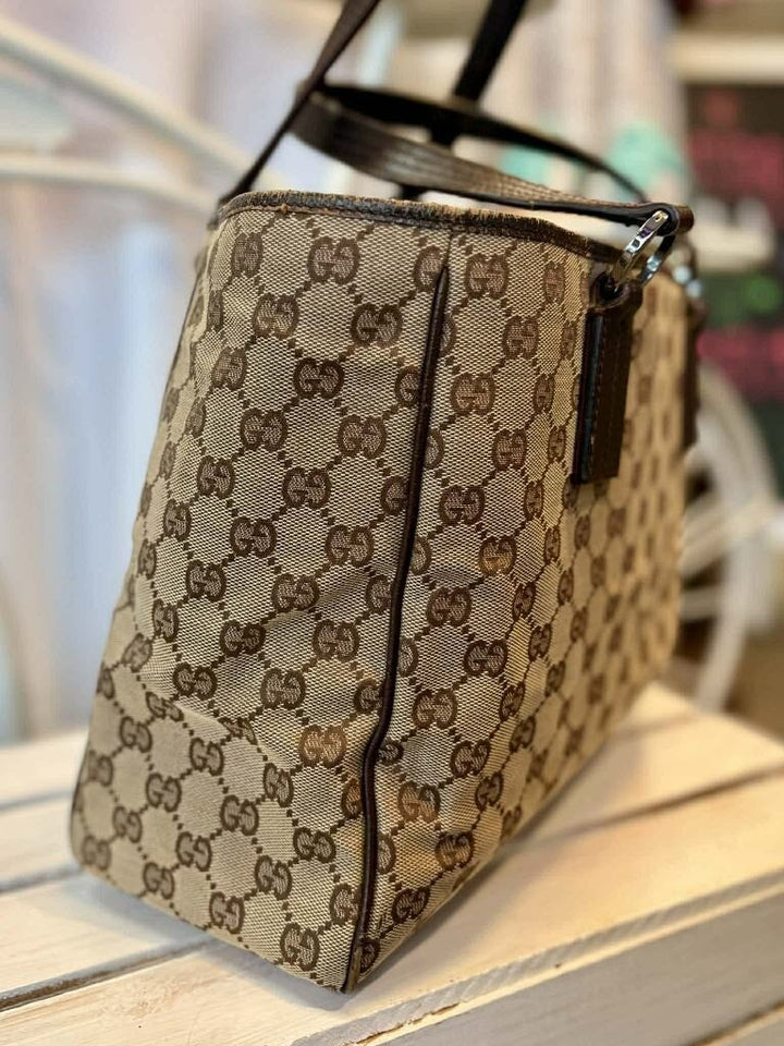 Gucci Abbey Canvas Tote