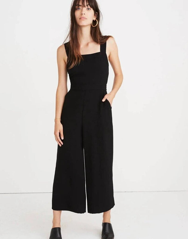 Madewell Apron Bow-Back Jumpsuit - Size 4