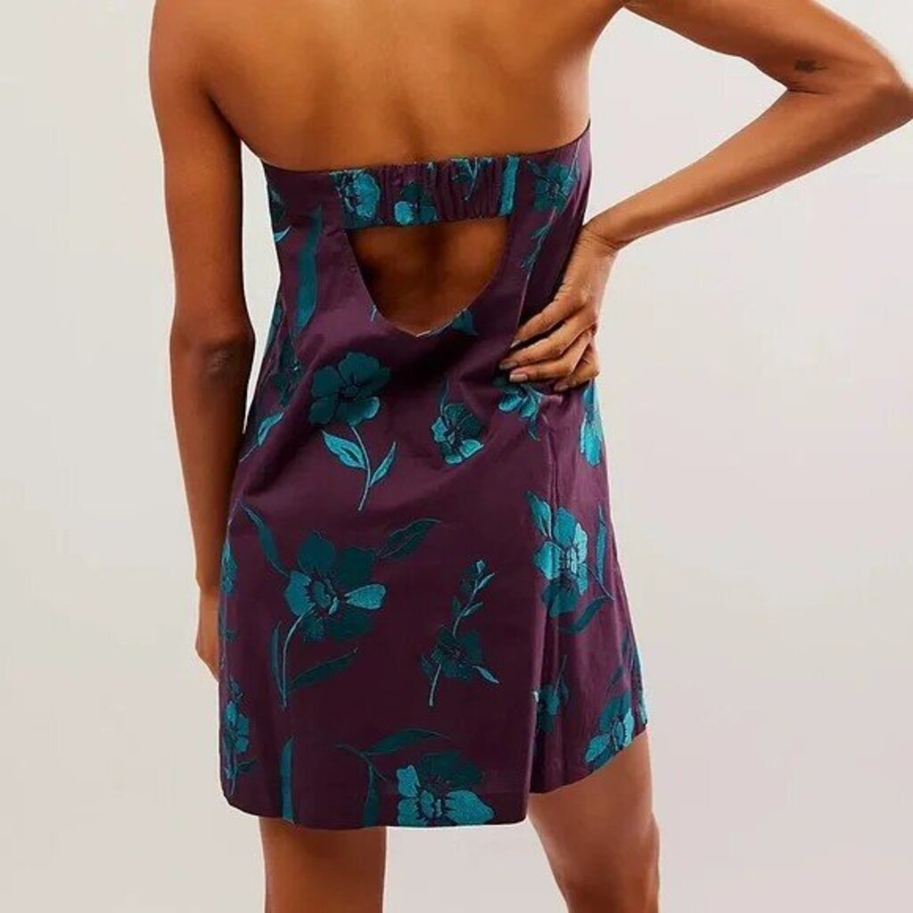 Free People NWT Sonja Mini Tube Dress in Aubergine Combo - Size Small (Retails for 98)