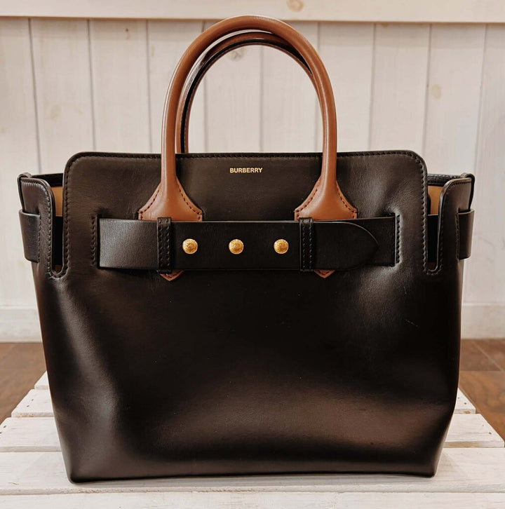 Burberry Smooth Calfskin Triple Stud Small Belt Tote