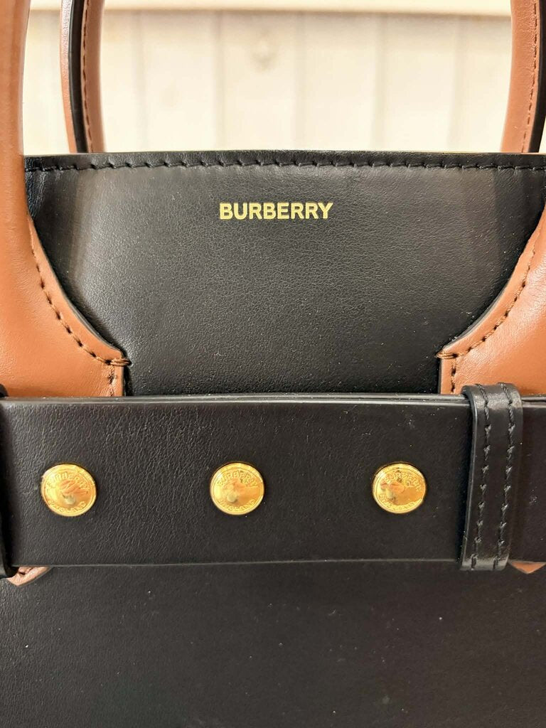 Burberry Smooth Calfskin Triple Stud Small Belt Tote