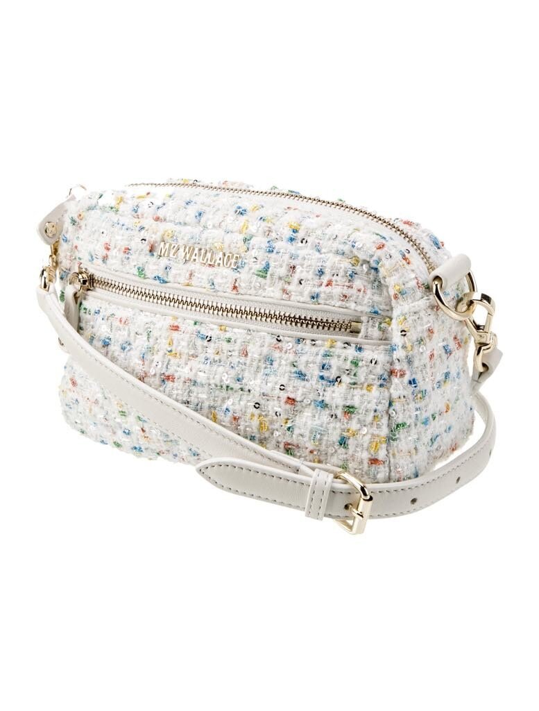 MZ Wallace Tweed White Crossbody