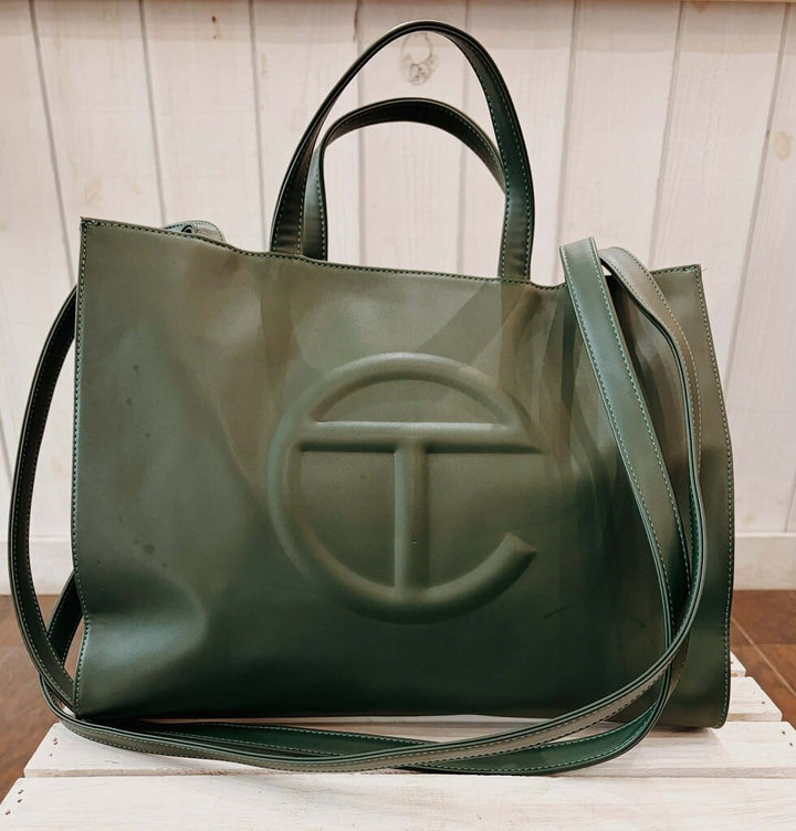 Telfar Green Medium Shopping Tote Bag