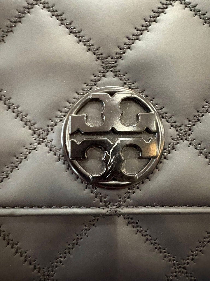 Tory Burch Willa Matte Quilted Leather Chain Strap Crossbody