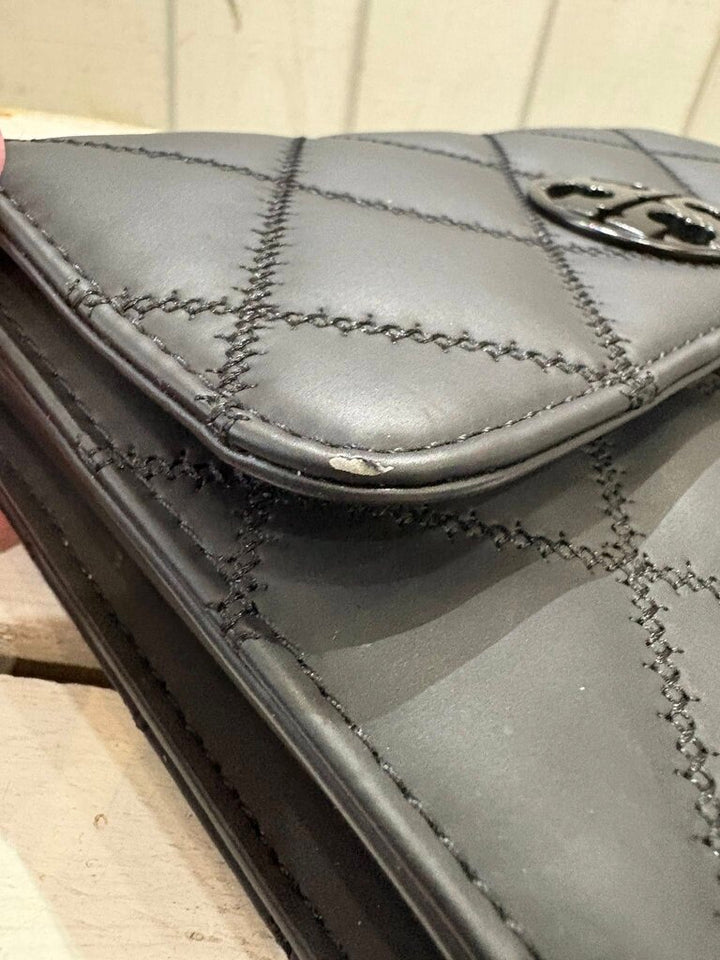 Tory Burch Willa Matte Quilted Leather Chain Strap Crossbody