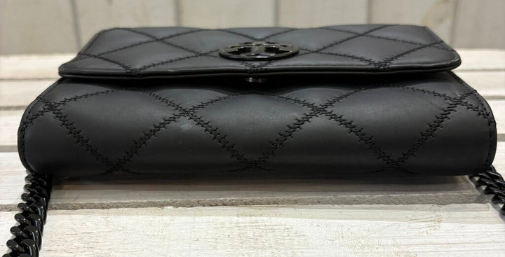 Tory Burch Willa Matte Quilted Leather Chain Strap Crossbody