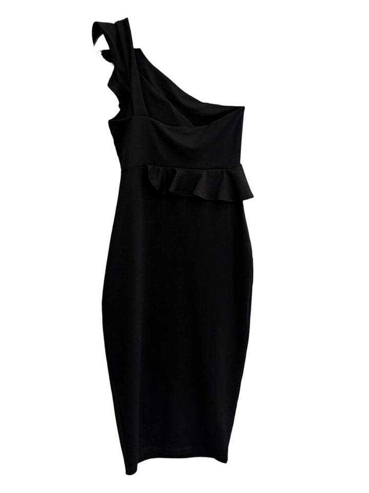 Susana Monaco NWT Ruffle One Shoulder Midi Dress - Size XS