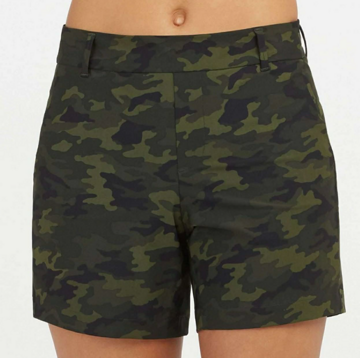 Spanx Sunshine Shorts In Green Camo - Size Medium