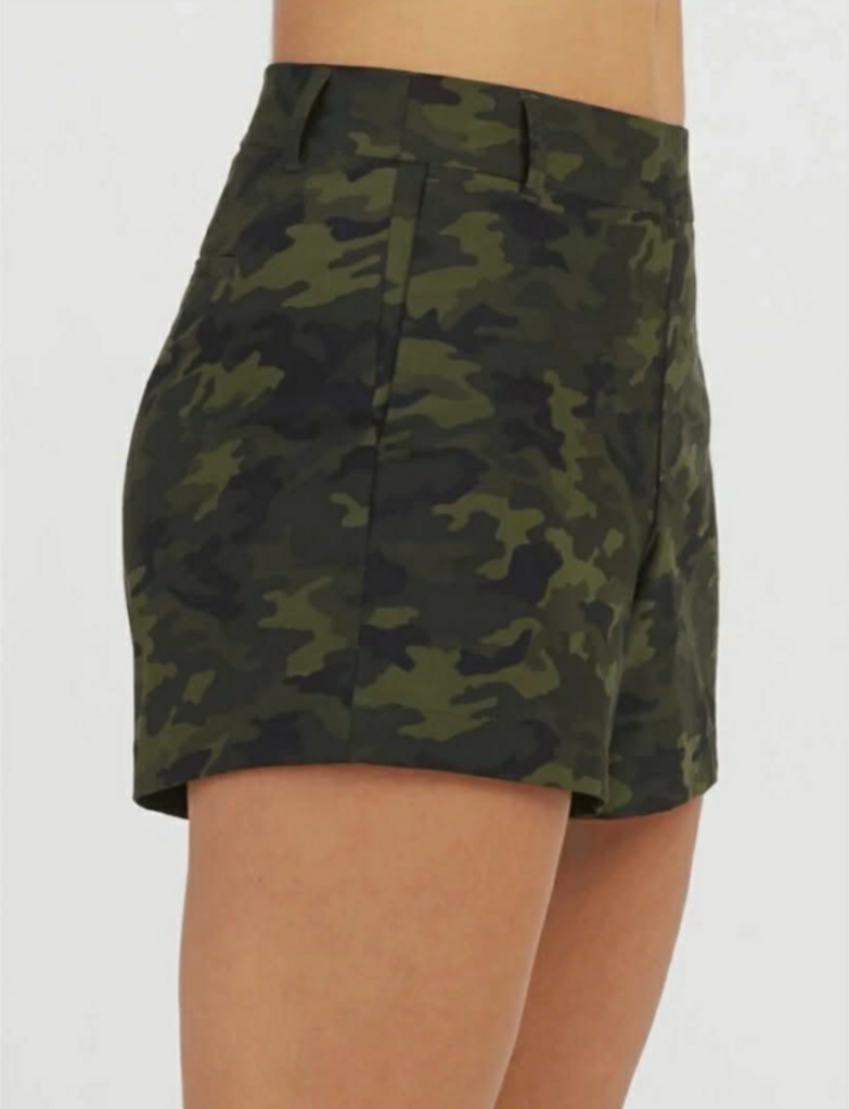 Spanx Sunshine Shorts In Green Camo - Size Medium
