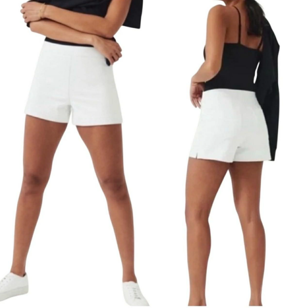 Spanx On The Go Shorts In Classic White NWT - Size Medium