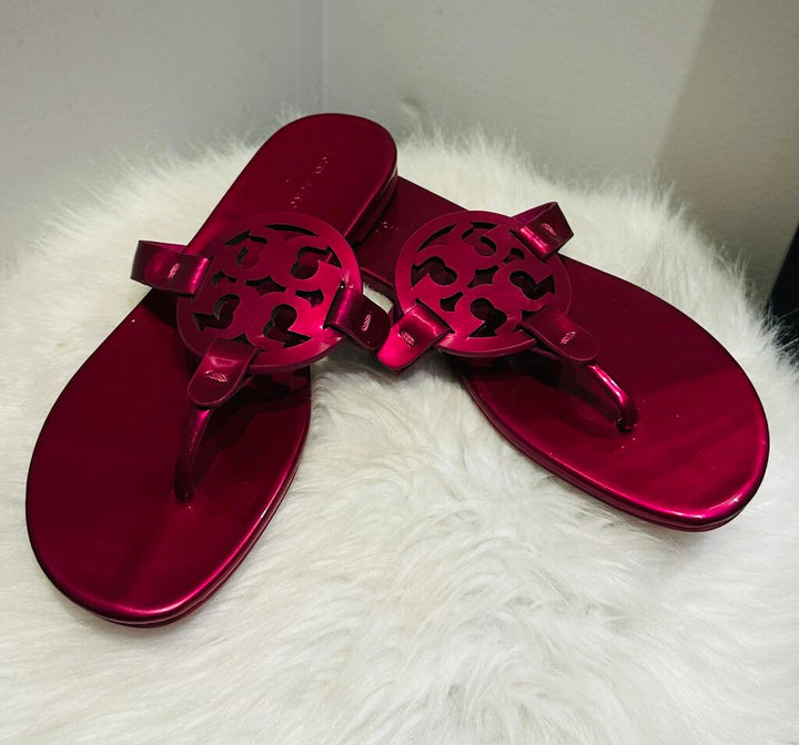 Tory Burch Miller Soft Patent Sandals - Size 6.5