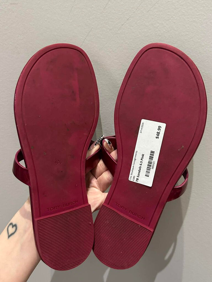 Tory Burch Miller Soft Patent Sandals - Size 6.5