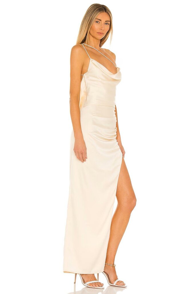 Lovers + Friends Maegan Gown Dress In Champagne - Size Medium