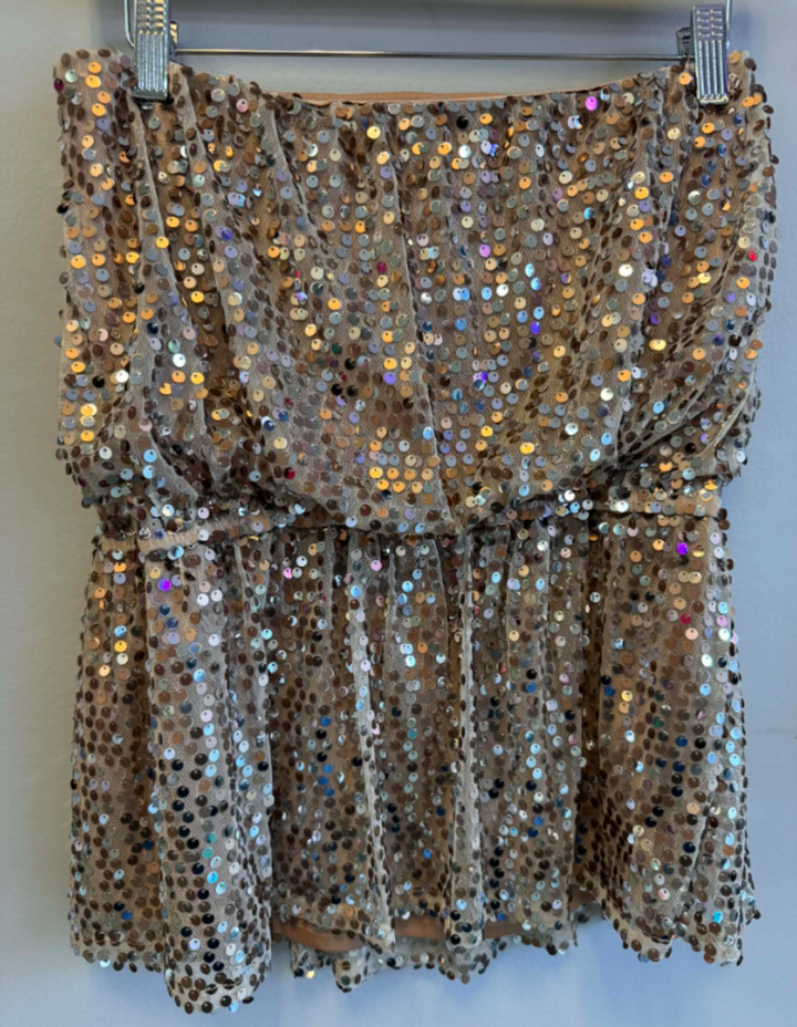 Boston Proper Sequin Strapless Top - Size Large