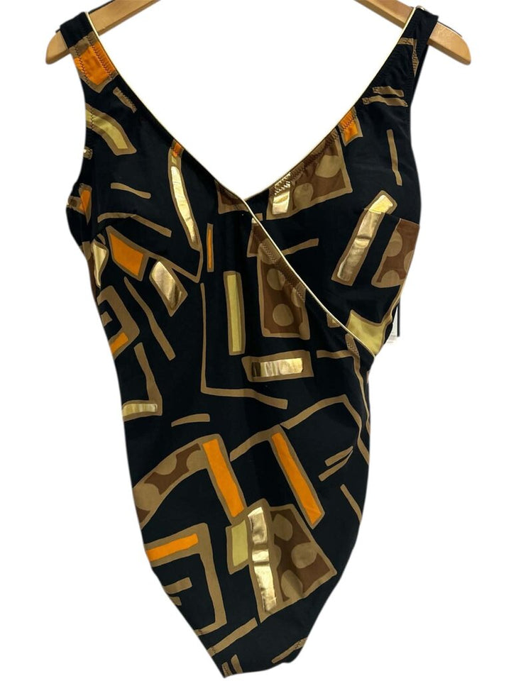 Gottex NWT Geometric One Piece Swimsuit - Size 16