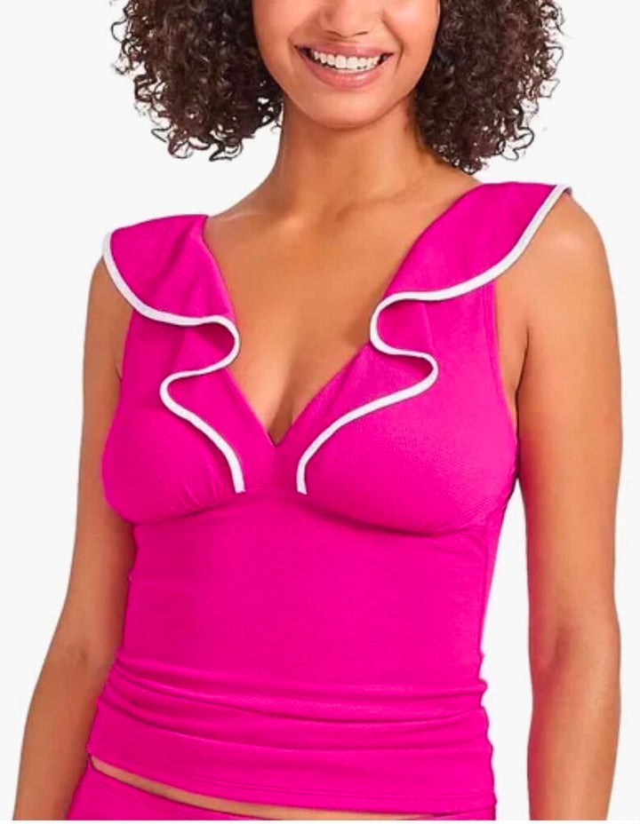 Tommy Bahama NWT Island Cays Cabana Ruffle Trim Tankini Top - Size Medium