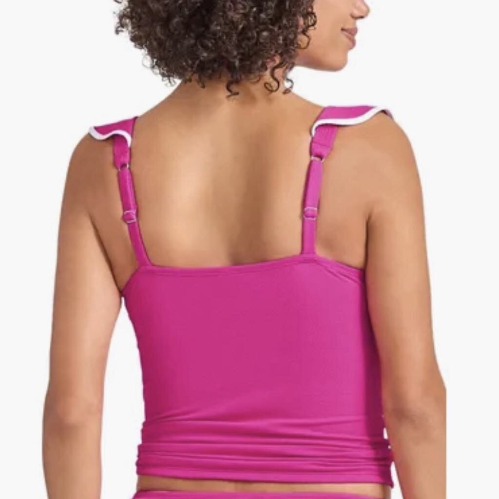 Tommy Bahama NWT Island Cays Cabana Ruffle Trim Tankini Top - Size Medium