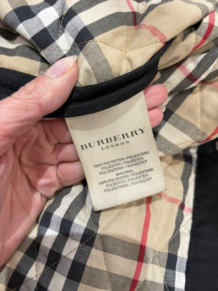 Burberry Quilted Belted Jacket - Size Medium
