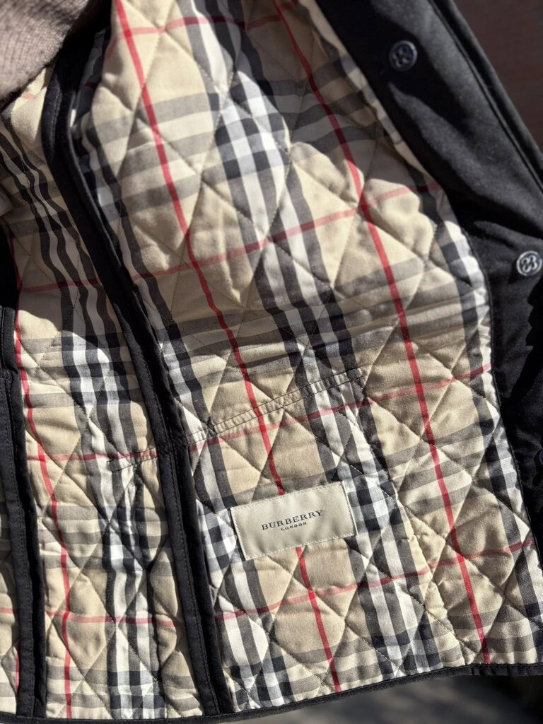 Burberry Quilted Belted Jacket - Size Medium
