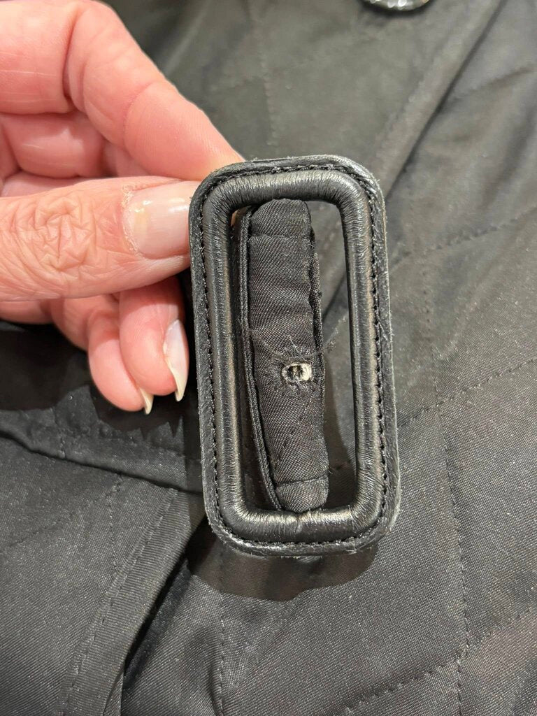 Burberry Quilted Belted Jacket - Size Medium