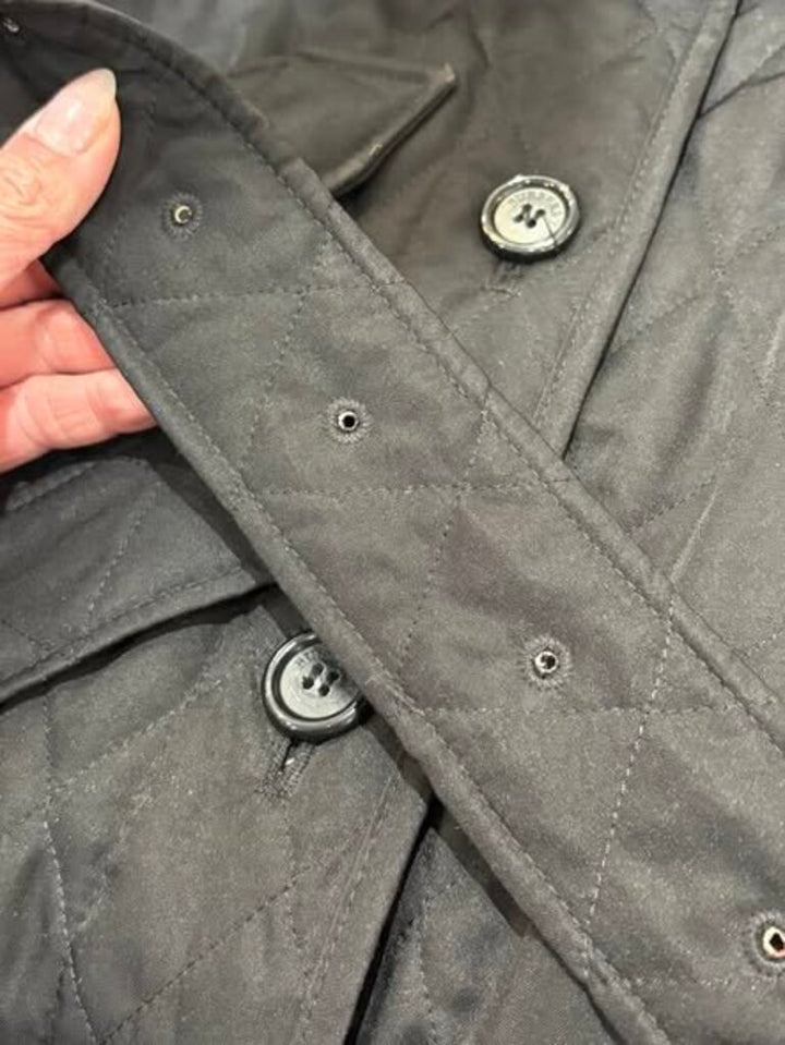 Burberry Quilted Belted Jacket - Size Medium