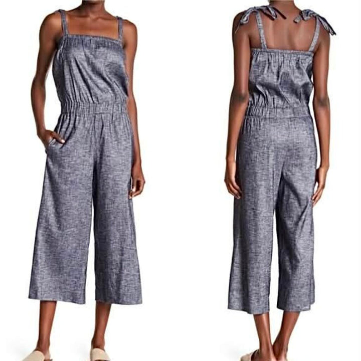 Theory Alavine Jumpsuit in Deep Denim Tierra Wash - Size 4