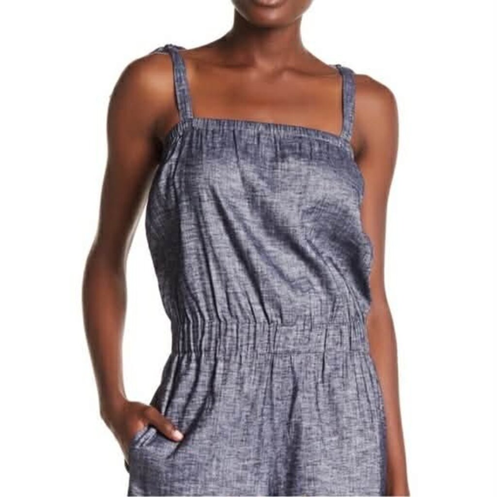 Theory Alavine Jumpsuit in Deep Denim Tierra Wash - Size 4