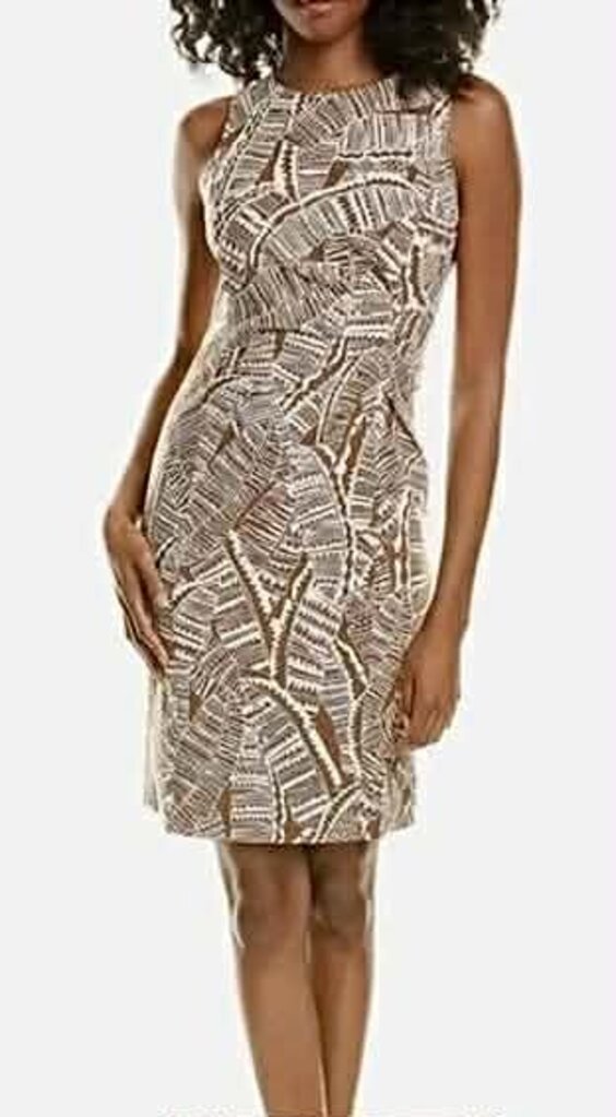 J McLaughlin Anne Printed Sheath Dress - Size 12