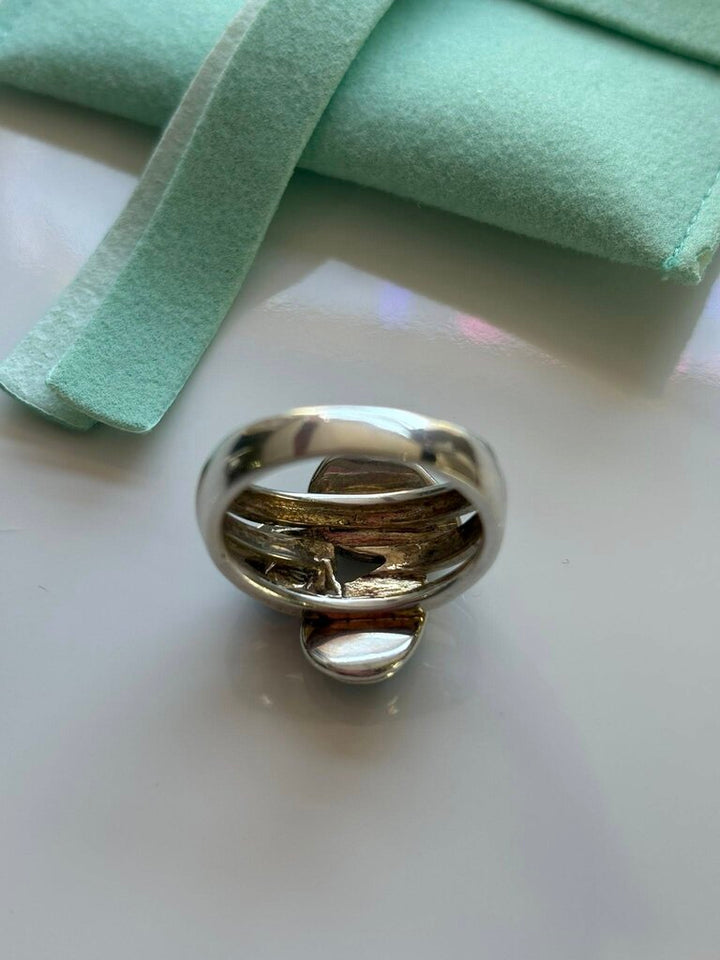 Larimar Multi Stone Sterling Silver Ring - Size 8.5
