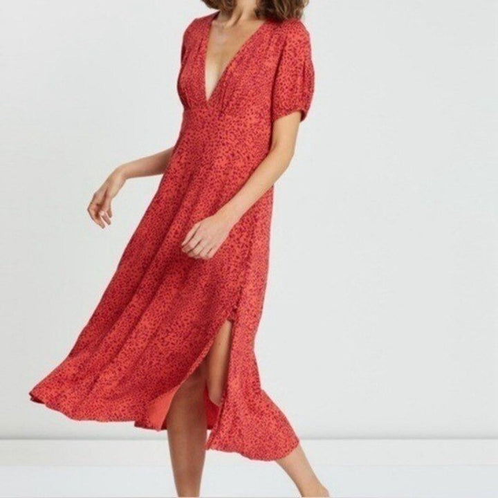 Free People Looking For Love Red Dress- Size 0