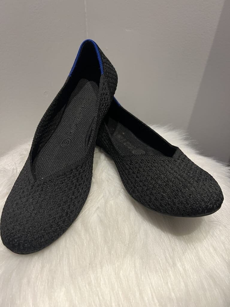 Rothys Honeycomb Flats Black- Size 9