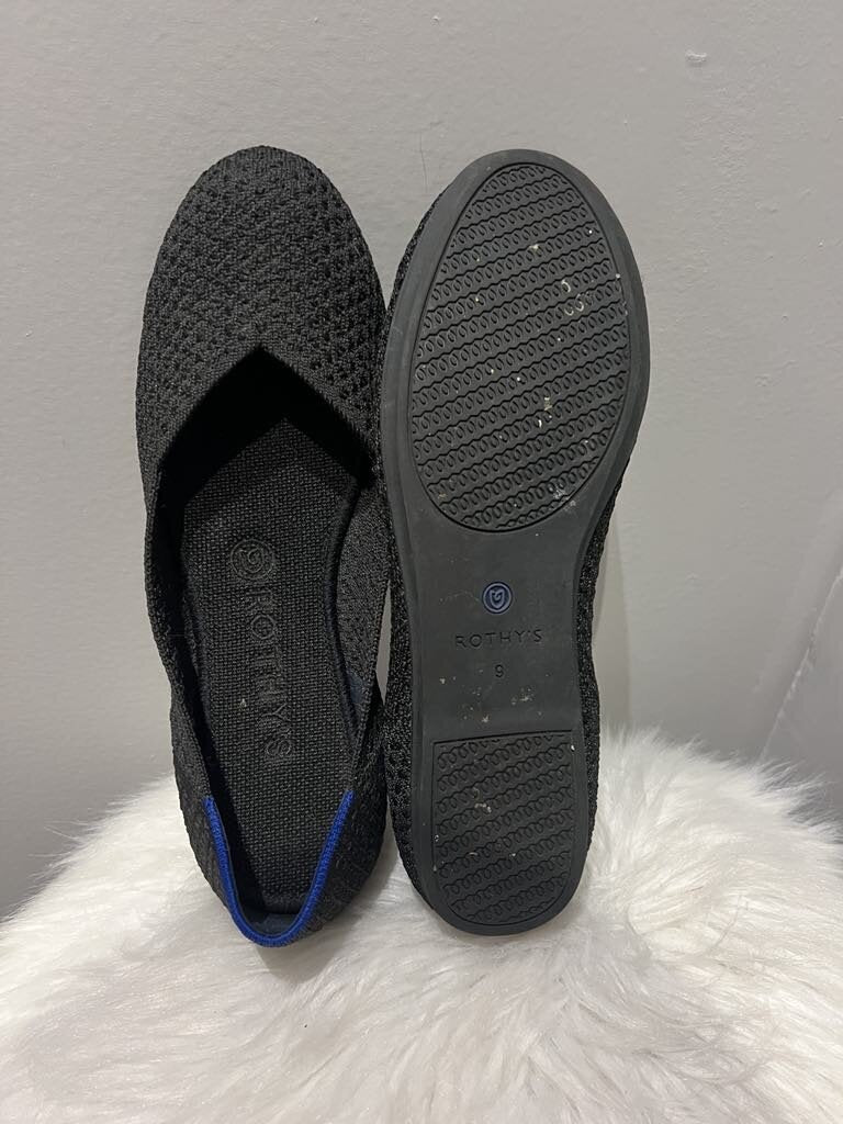 Rothys Honeycomb Flats Black- Size 9