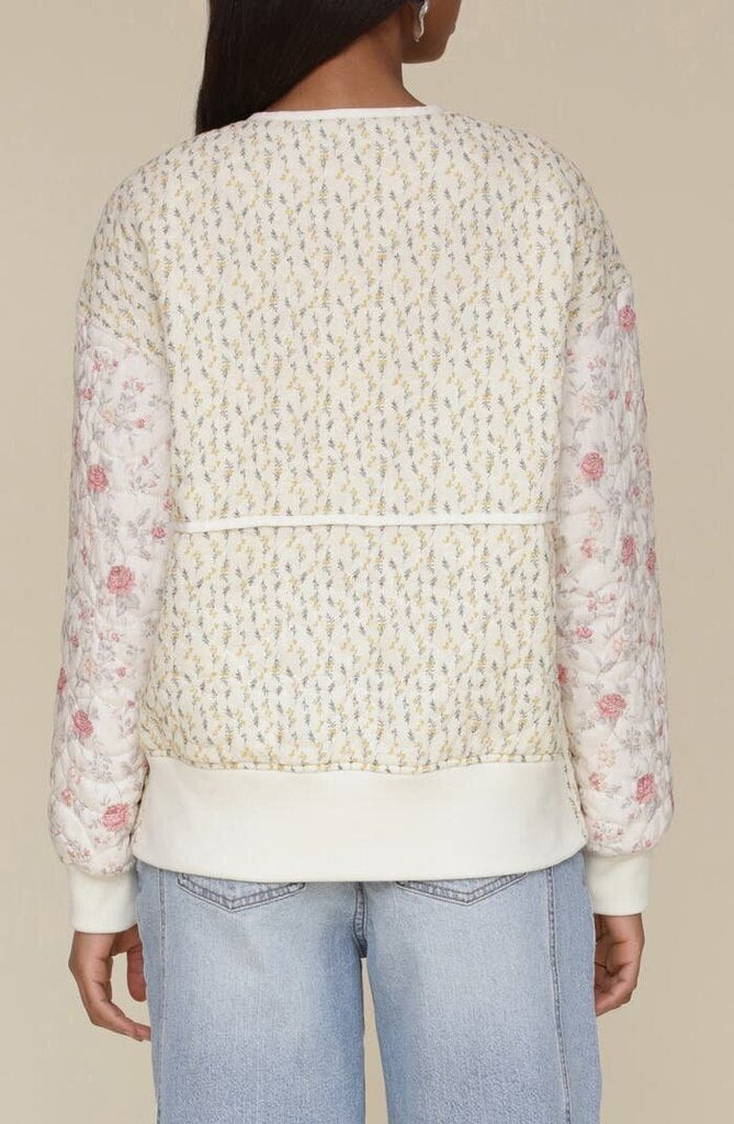 Avec Les Filles Floral Quilted Jacket - Size XS
