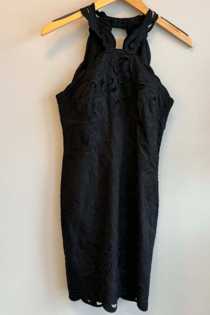 Karen Millen Black Halter Dress - Size 8