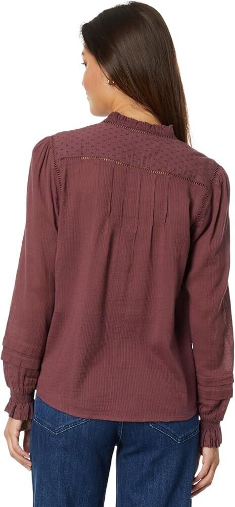 Faherty Willa Top in Catawaba Grape - Size XL
