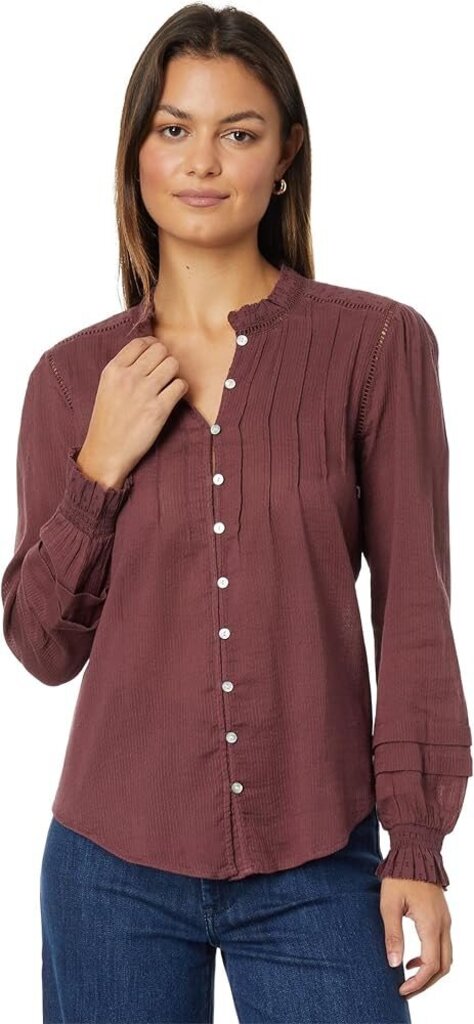 Faherty Willa Top in Catawaba Grape - Size XL