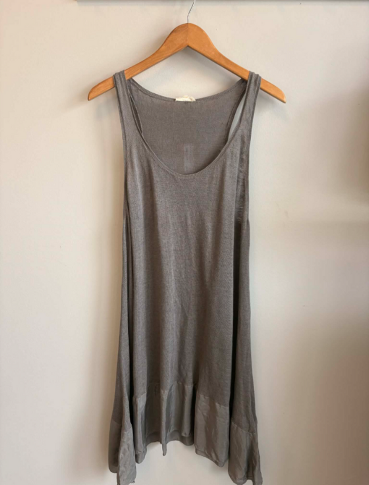 Eileen Fisher Knit Dress In Grey - Size XL