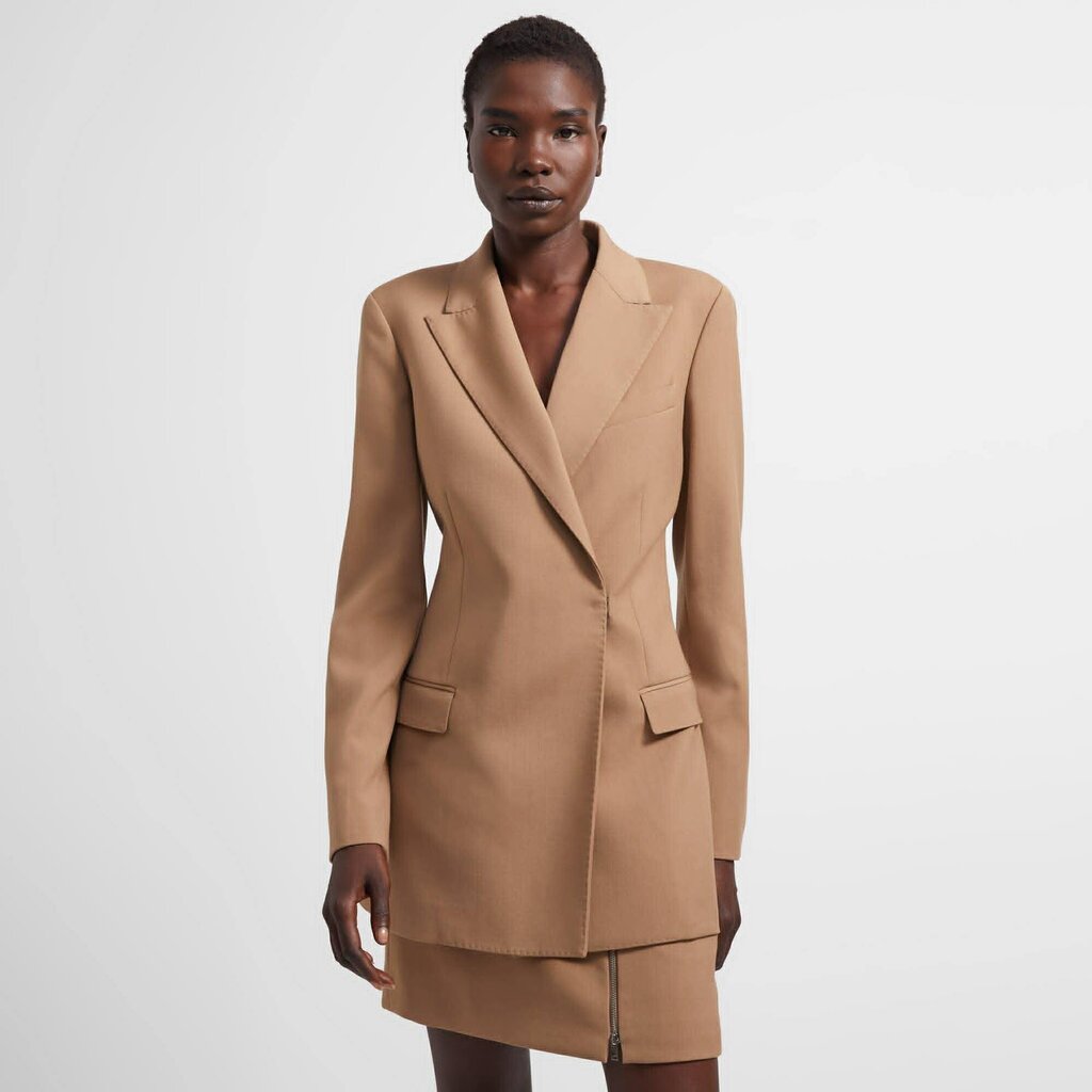 Theory Double-Breasted Hook Blazer in Stretch Wool (Retails $595) - Size 8