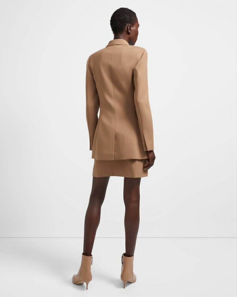 Theory Double-Breasted Hook Blazer in Stretch Wool (Retails $595) - Size 8