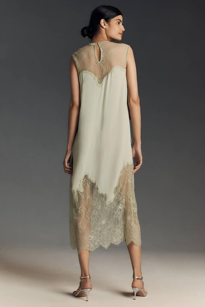 Anthropologie NWT Forever That Girl Floral Applique Sleeveless Midi Dress (Retails $228) - Size Large