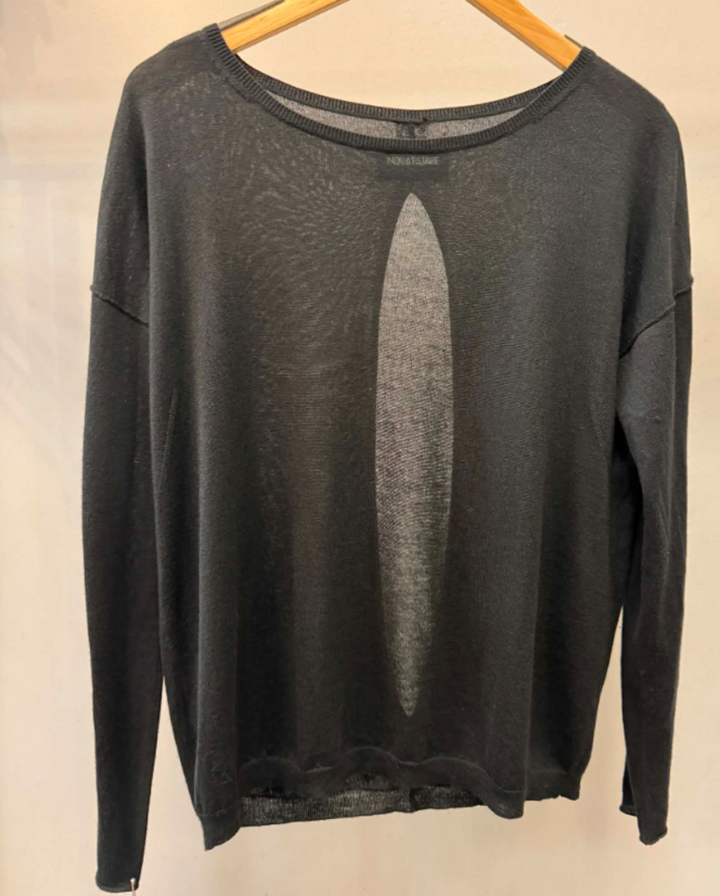 Zadig & Voltaire Open Back Silk Cashmere Top - Size Medium