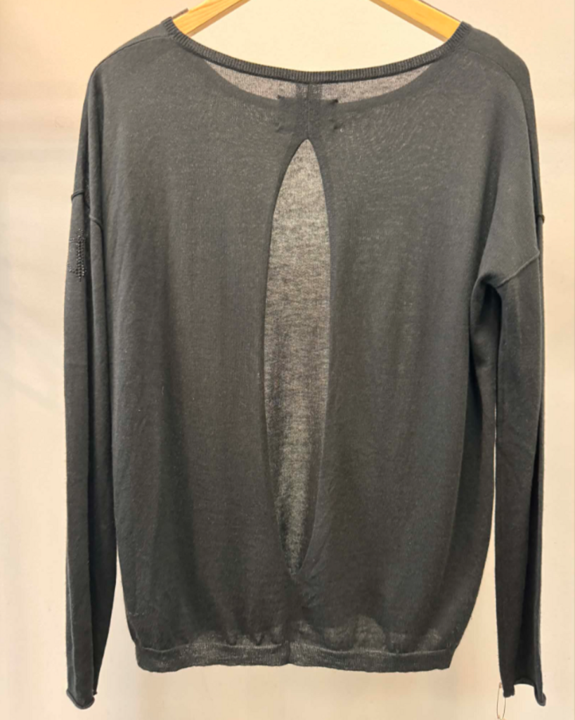 Zadig & Voltaire Open Back Silk Cashmere Top - Size Medium