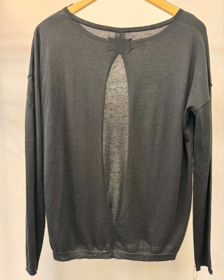 Zadig & Voltaire Open Back Silk Cashmere Top - Size Medium