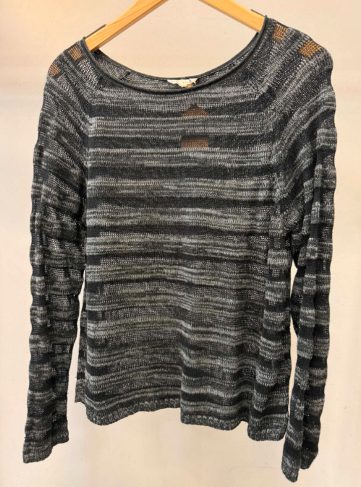 Eileen Fisher Sheer Stripe Sweater - Size Medium