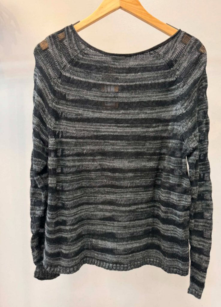 Eileen Fisher Sheer Stripe Sweater - Size Medium