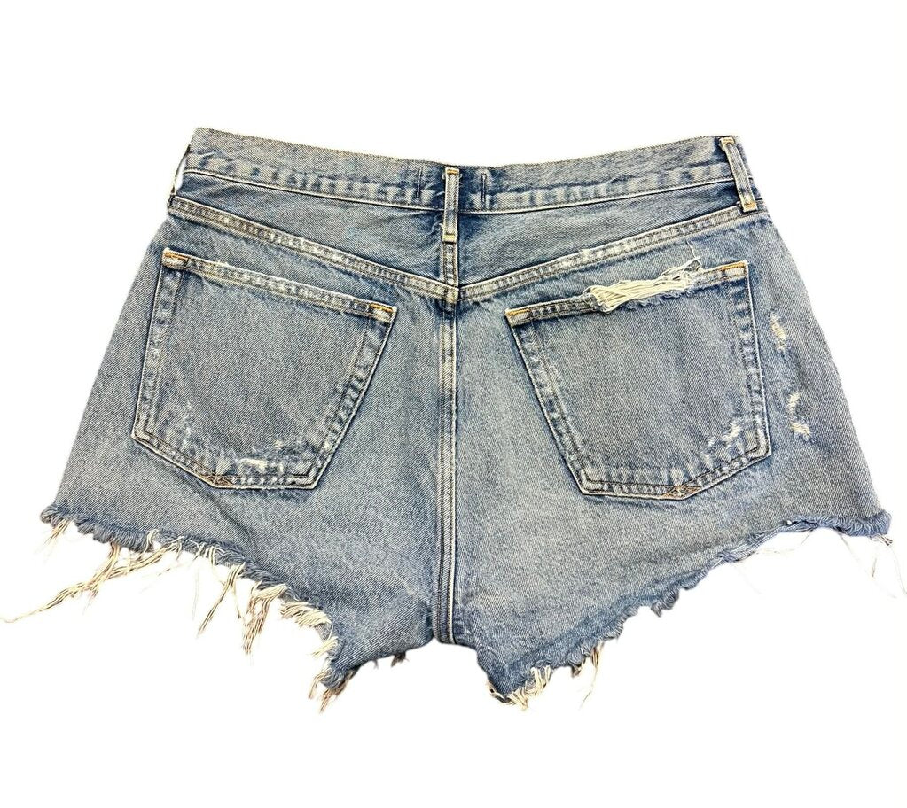 Agolde Parker Distressed Cutoff Denim Shorts - Size 30
