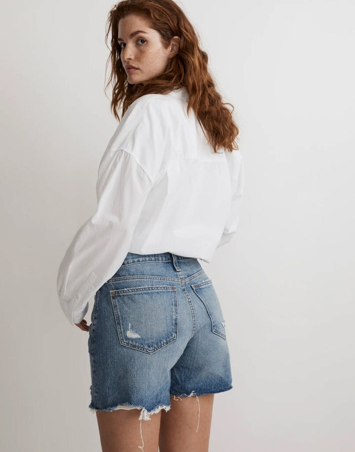 Madewell Relaxed Mid-Length Denim Shorts in Brockport Wash - Size 27(Retails $78)