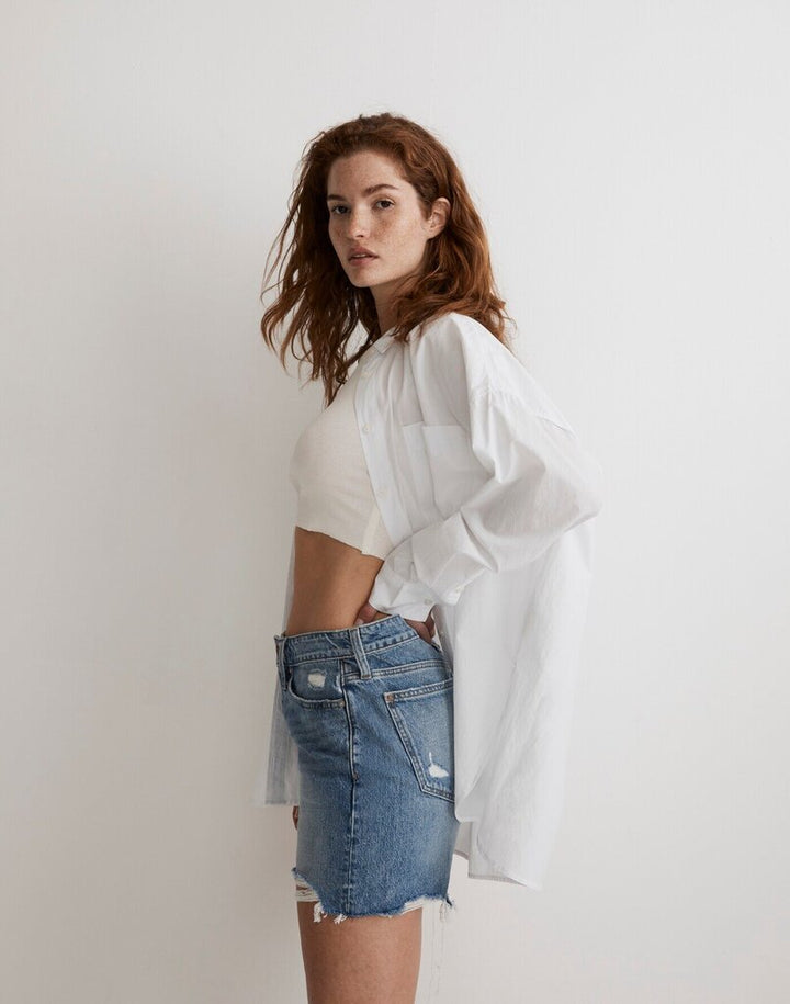 Madewell Relaxed Mid-Length Denim Shorts in Brockport Wash - Size 27(Retails $78)