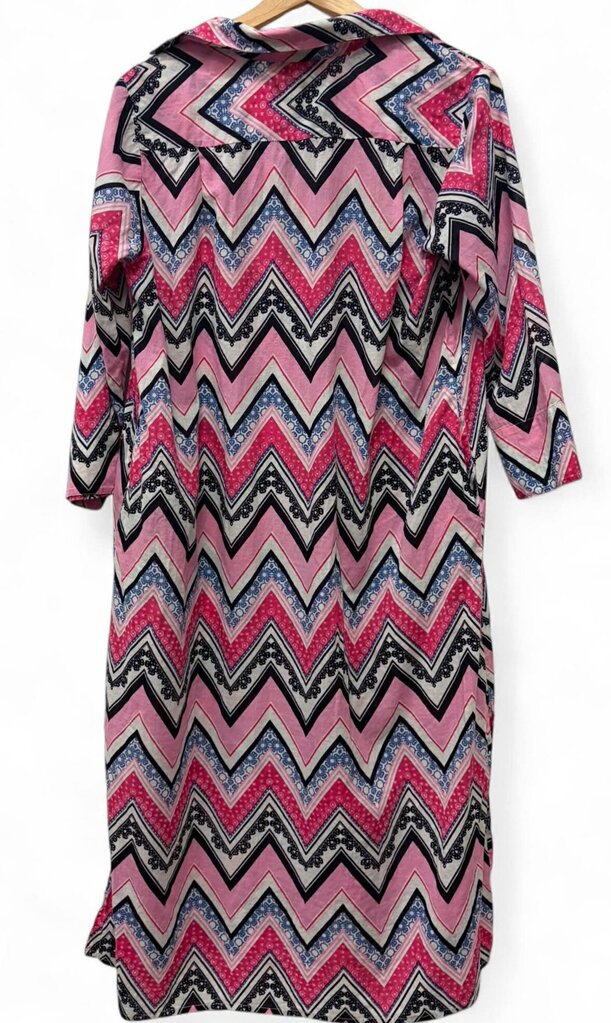 Jude Connally Bree Dress in Berry Zig-Zag - Size Medium